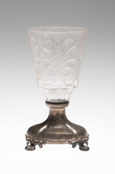 Goblet, c. 1745 (glass), 1850 (mount), Germany, Attributed to Christopher Gottfried Schneider