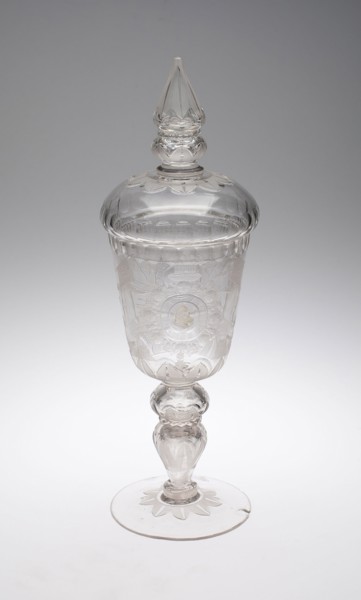 Covered Goblet (Pokal), 1713/20, Germany, Potsdam or Berlin, Germany, Blown and molded glass with