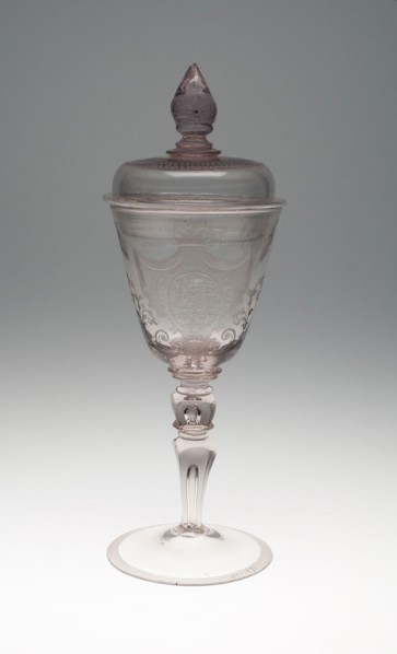 Goblet with Cover, c. 1720, Germany, Thuringia, Thuringia, Glass, 24.9 x 11.9 cm (9 13/16 x 4 11/16