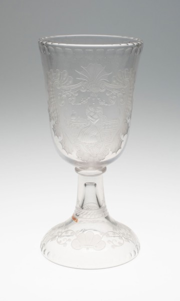 Goblet, c. 1750, Bohemia, Czech Republic, Bohemia, Glass, 24.3 × 11.9 cm (9 9/16 × 4 11/16 in.)