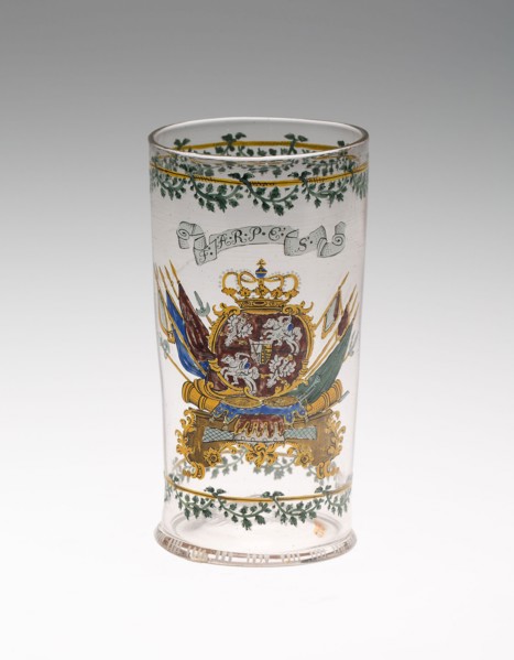 Beaker, 19th century, Saxony, Germany, Saxony, Glass, H. 14 cm (5 1/2 in.)