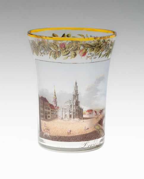 Beaker with a view of Dresden, 1816, Germany, Dresden, Gottlob Samuel Mohn (German, 1789-1825),