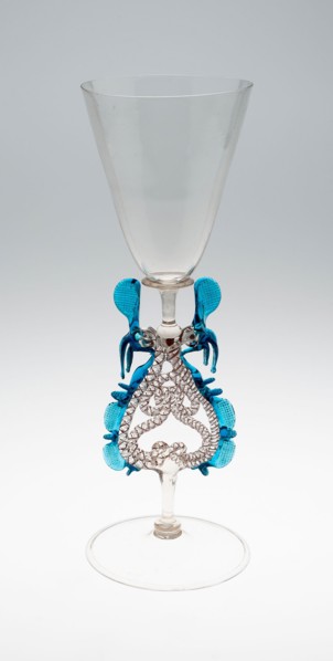 Goblet, early 17th century, Netherlands, Netherlands, Glass, H. 29.2 cm (11 1/2 in.)
