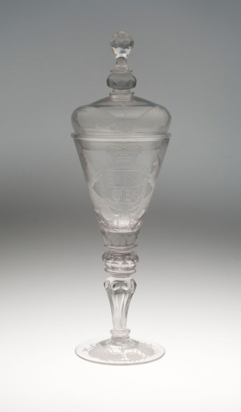 Goblet with Cover, c. 1750, Germany, Glass, H. 40.6 cm (16 in.)