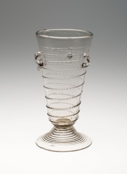 Passglass with Loops and Glass Rings, 1600/1700, Germany, Glass, 17.9 x 7.6 cm (7 1/16 x 3 in.)