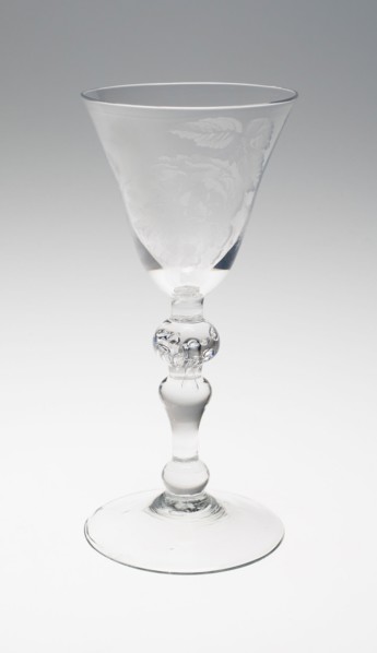 Wine Glass, 1749, England or Netherlands, Dordrecht, Engraved by Frans Greenwood (Dutch, born