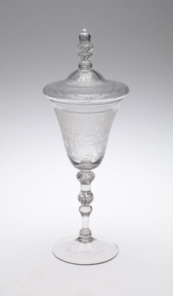 Covered Goblet with Goddess Diana Bathing, 1752, Netherlands, Amsterdam, Engraved by Jacob Sang
