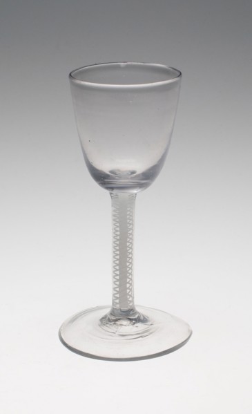 Wine Glass, Mid 18th century, England or Netherlands, England, Glass, 15.1 × 5.9 cm (5 15/16 × 2