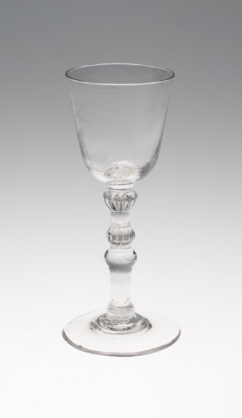 Wine Glass, c. 1770, England or Netherlands, England, Glass, blown and stipple engraved, 17.5 × 6.7