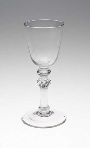 Wine Glass, c. 1795, England or Netherlands, England, Glass, blown and stipple engraved, 17.5 × 6.7