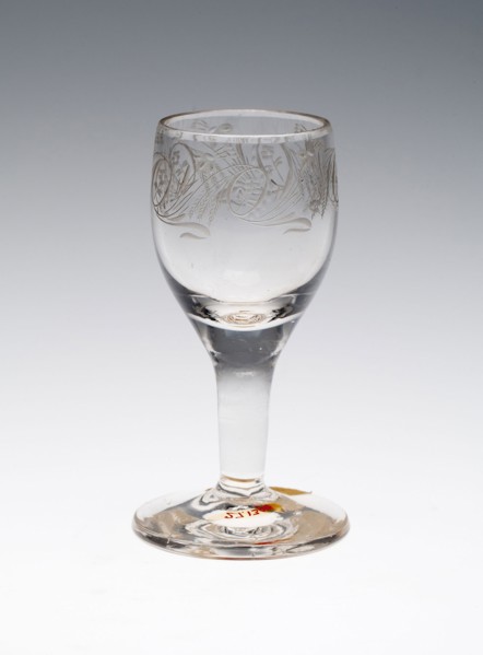 Wine Glass, c. 1780, England, Glass, H. 11.4 cm (4 1/2 in.)