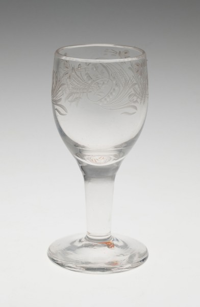 Wine Glass, Late 18th century, England, Glass, 11.4 × 4.8 cm (4 1/2 × 1 7/8 in.)