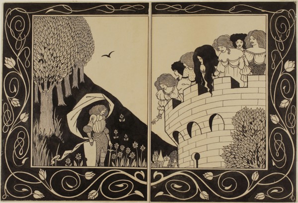 Study for How a Devil in Woman’s Likeness Would Have Tempted Sir Bors, 1893, Aubrey Vincent