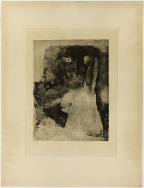 Woman with a Carcel Lamp, 1876, Félicien Rops, Belgian, 1833-1898, Belgium, Reproduction of a soft