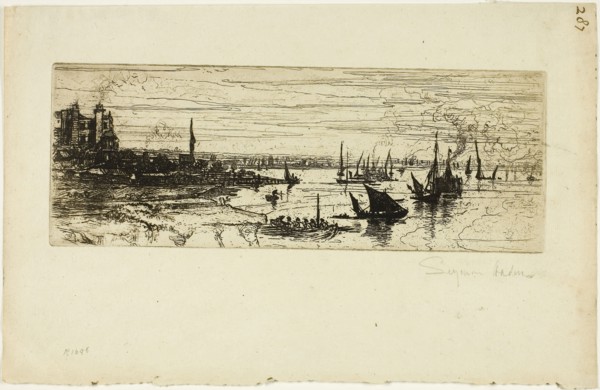 The Inn, Purfleet, c. 1869, Francis Seymour Haden, English, 1818-1910, England, Etching and