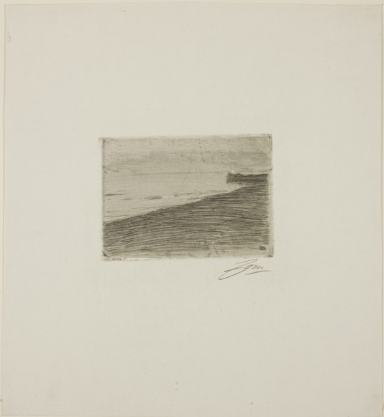 At Folkstone, 1890, Anders Zorn, Swedish, 1860-1920, Sweden, Etching on ivory laid paper, 93 x 133