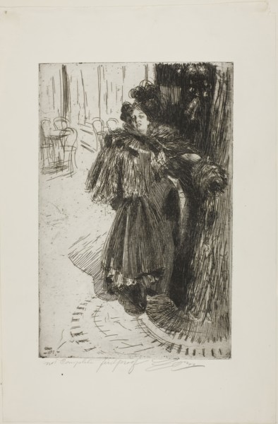 Effet de Nuit III, 1897, Anders Zorn, Swedish, 1860-1920, Sweden, Etching on ivory laid paper, 300