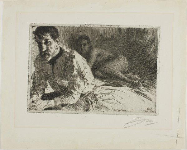 Augustus Saint-Gaudens II (Saint-Gaudens and His Model), 1897, Anders Zorn, Swedish, 1860-1920,