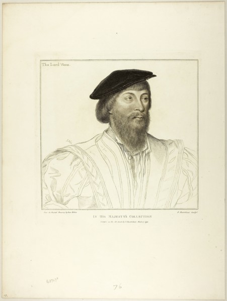 Lord Vaux, March 17, 1792, Francesco Bartolozzi (Italian, 1727-1815), after Hans Holbein the