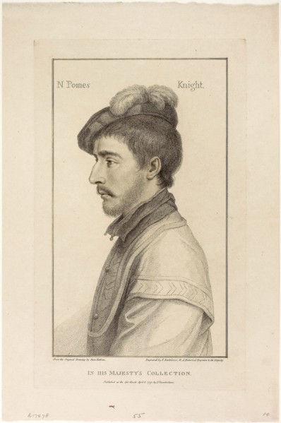 Sir Nicholas Poines, April 6, 1795, Francesco Bartolozzi (Italian, 1727-1815), after Hans Holbein