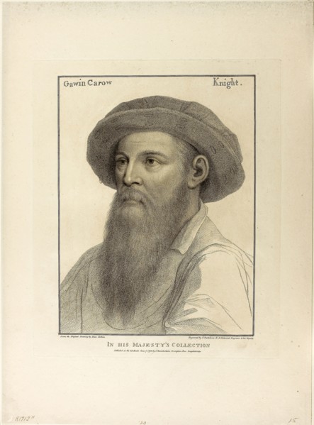 Sir Gawin Carew, June 7, 1796, Francesco Bartolozzi (Italian, 1727-1815), after Hans Holbein the
