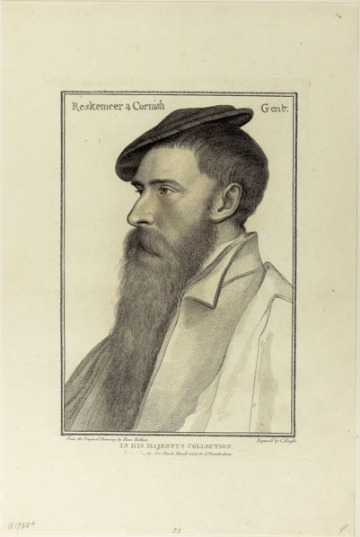 Reskimer, March 1, 1793, Francesco Bartolozzi (Italian, 1727-1815), after Hans Holbein the younger