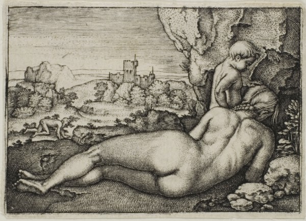 Penance of St. John Chrysostomus, n.d., Sebald Beham (German, 1500-1550), after Barthel Beham