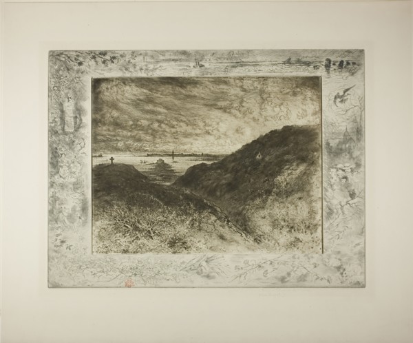 The Cliff, Bay of St. Malo, 1889–90, Félix Hilaire Buhot, French, 1847-1898, France, Etching,