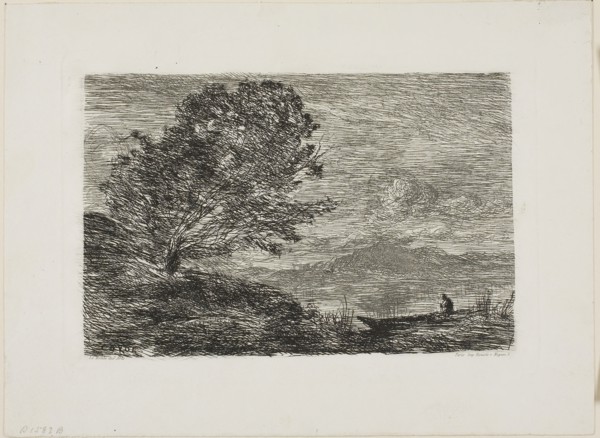 Lake in the Tyrol, 1863, Jean-Baptiste-Camille Corot (French, 1796-1875), printed by François