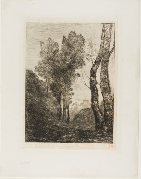 Outskirts of Rome, 1866, Jean-Baptiste-Camille Corot (French, 1796-1875), printed by Auguste