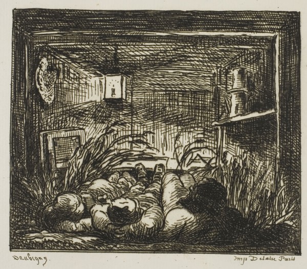 Bedding Down on the Boat (Night on the boat), 1861, Charles François Daubigny, French, 1817-1878,