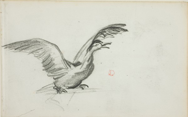 Wild Duet (recto), Two Standing Nude Female Figures in Niches (verso), 1837/78, Charles François
