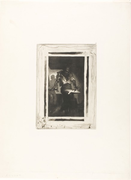 Blacksmith, 1833, Eugène Delacroix (French, 1798-1863), printed by Auguste Delâtre (French,