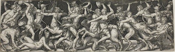 Combat of Centaurs and Lapiths, 1550/1572, Etienne Delaune, French, 1518/19-c.1583, France,