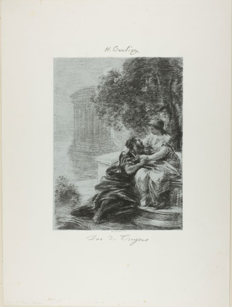 Duet of the Trojans, first plate, 1876, Henri Fantin-Latour, French, 1836-1904, France, Lithograph