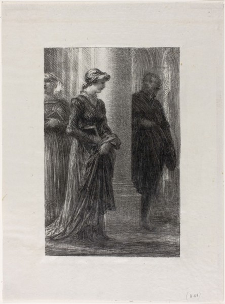 The Mastersingers of Nuremberg, Act I: Walther and Eva Meet, c. 1886, Henri Fantin-Latour, French,