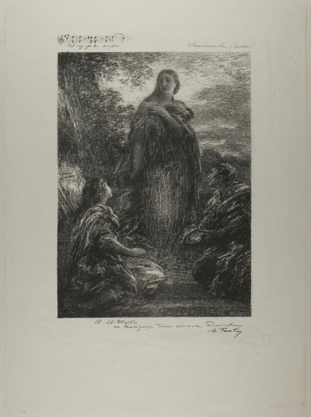 Semiramis, 1894/95, Henri Fantin-Latour, French, 1836-1904, France, Lithograph in black on ivory