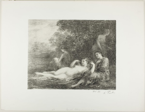 Bathing Women, fourth large plate, 1898, Henri Fantin-Latour, French, 1836-1904, France, Lithograph