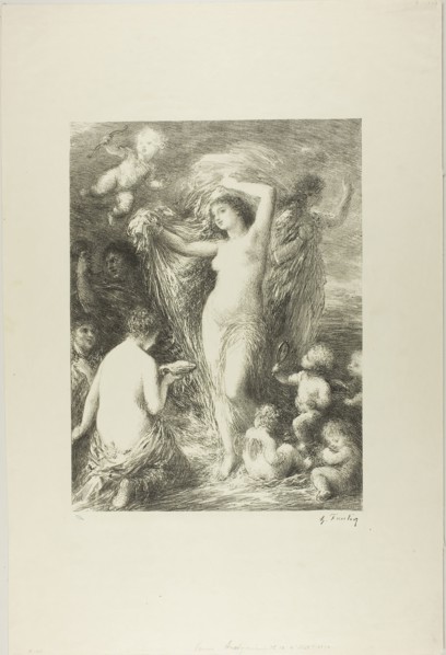 Venus Anadyomena, 1898, Henri Fantin-Latour, French, 1836-1904, France, Lithograph in black on