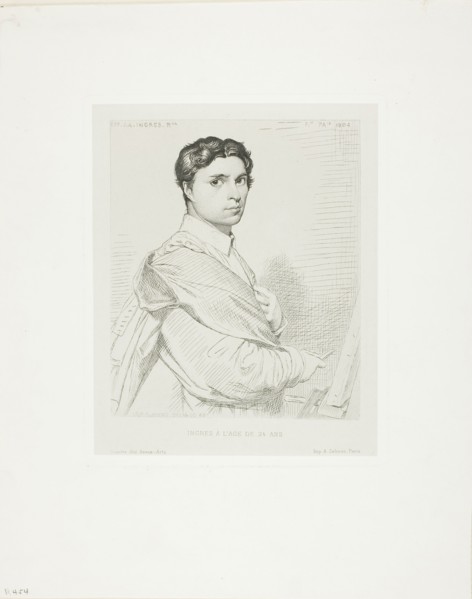 Ingres at Age Twenty-four, 1869, Léopold Flameng (French, born Belgium, 1831-1911), after