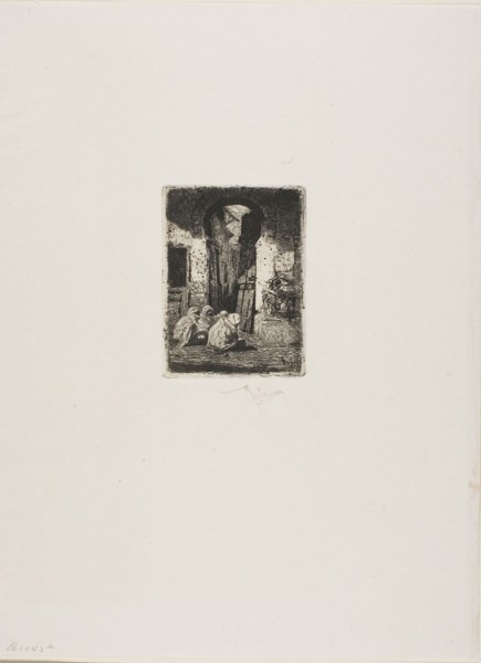 Tanger, Arabes Assis, n.d., Mariano José María Bernardo Fortuny y Carbó, Spanish, 1838-1874, Spain,