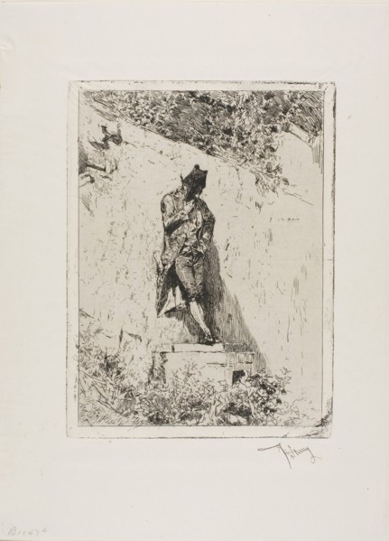 Meditation, n.d., Mariano José María Bernardo Fortuny y Carbó, Spanish, 1838-1874, Spain, Etching
