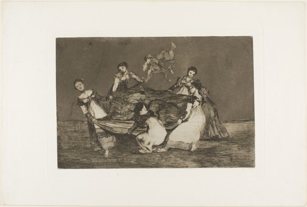 Heavier than a dead donkey, plate one from Los Proverbios, 1815/24, Francisco José de Goya y