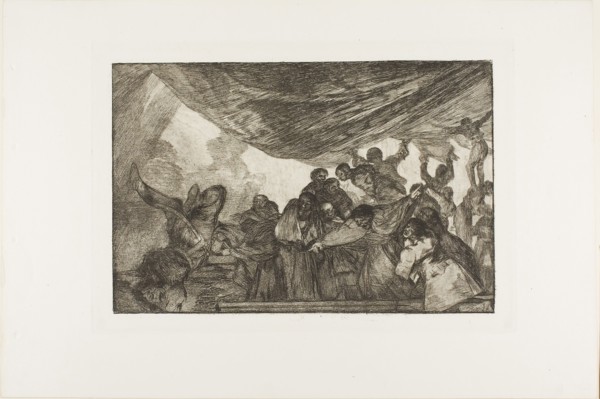Without commending himself either to God or the devil, plate 15 from Los Proverbios, 1815/24,