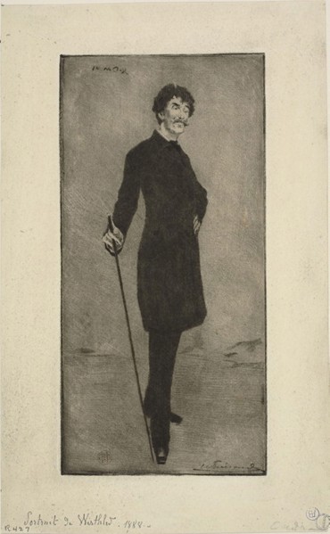 Portrait of Whistler, c. 1888, Henri Charles Guérard (French, 1846-1897), after William Merritt