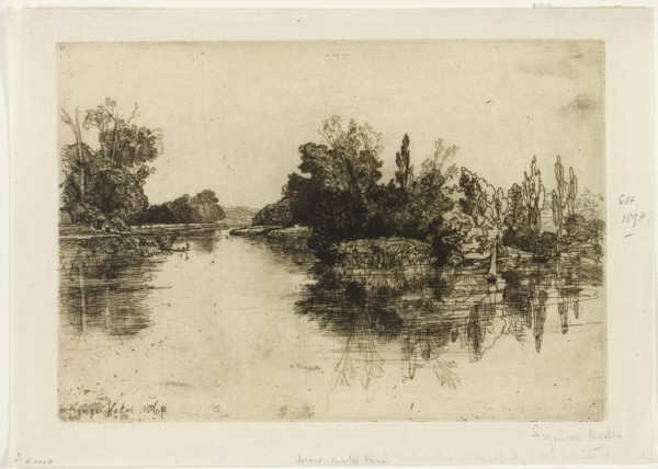 The Island, Boyles’s Farm, 1869, Francis Seymour Haden, English, 1818-1910, England, Etching with