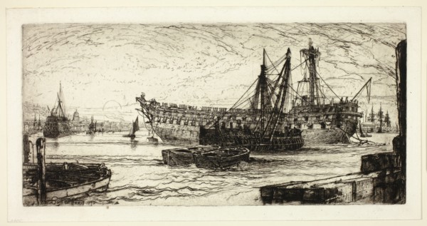 Breaking Up of the Agamemnon, No. 1, 1870, Francis Seymour Haden, English, 1818-1910, England,