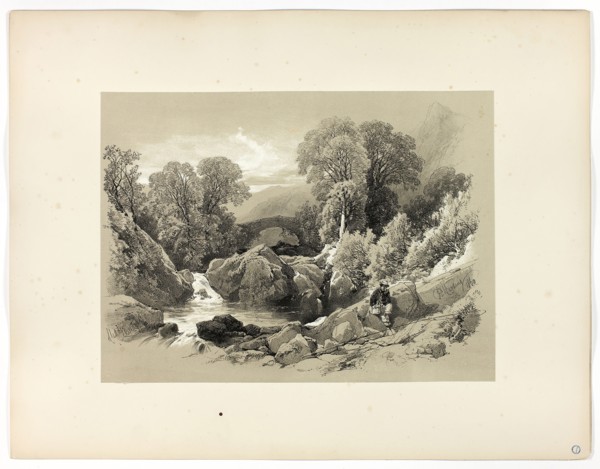Sledde Bridge, from Picturesque Selections, 1860, James Duffield Harding, (English, 1798-1863),