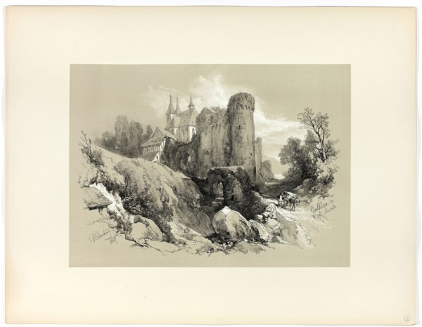 Beilstein on the Moselle, from Picturesque Selections, 1860, James Duffield Harding, (English,