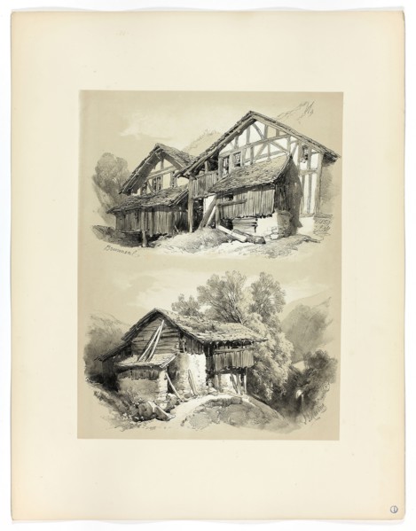 Brunnen, from Picturesque Selections, 1859, James Duffield Harding, (English, 1798-1863), Published